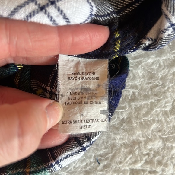 Rails Hunter Plaid‎ Button Down Shirt Green Navy XS - Picture 9 of 9